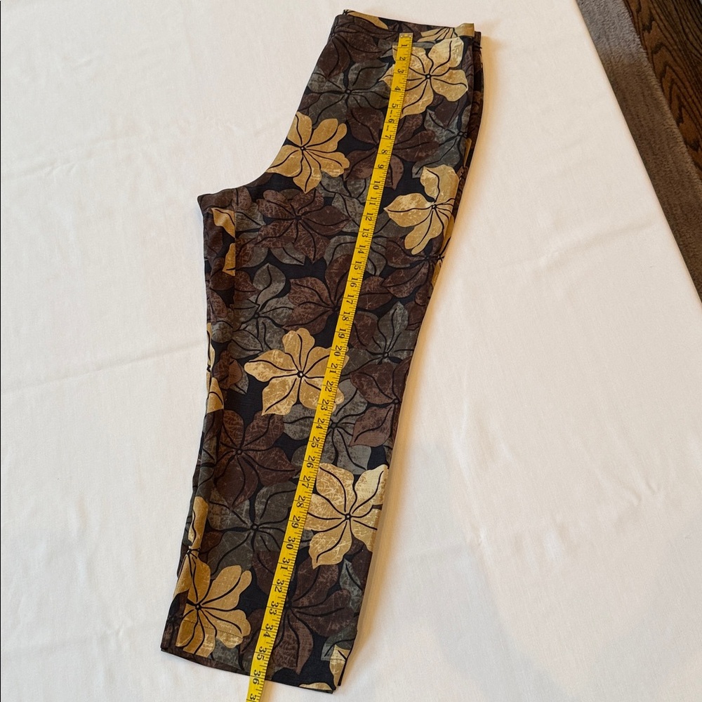 Tommy Bahama 100% Silk Tropical Floral Pants Wide Leg Resort Y2K Size 14 - Picture 6 of 10